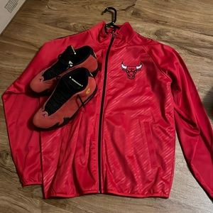 Buy Chicago jacket and get Jordan 14 UA Sneakers for free!